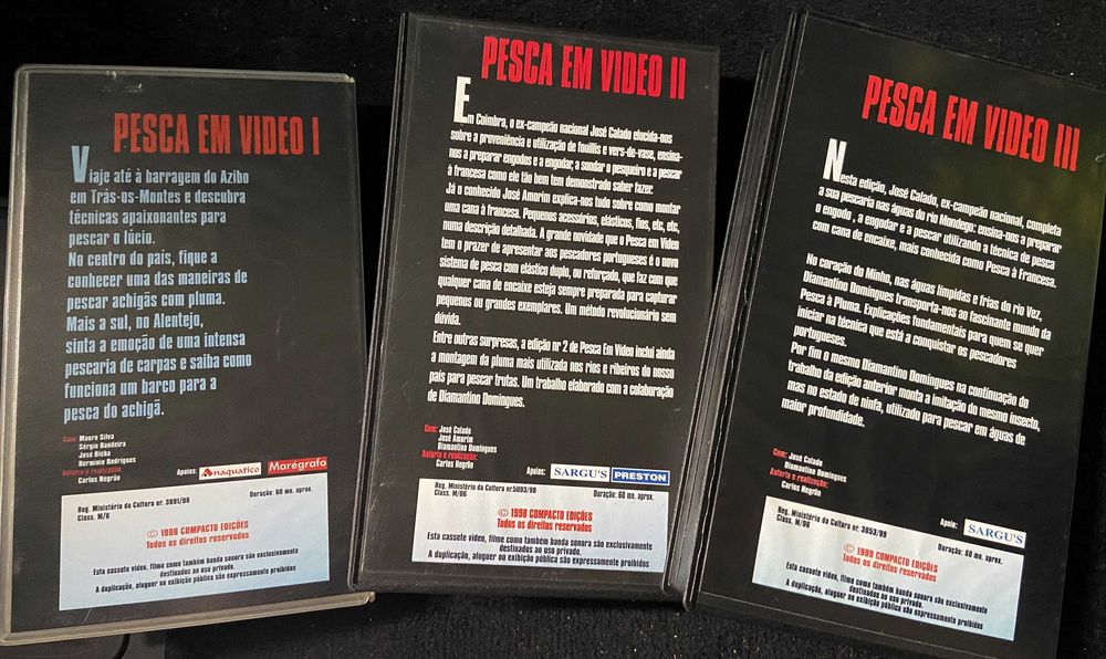 PESCA EM VÍDEO - 3 Preciosidades em VHS