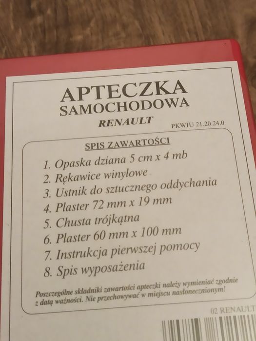 Apteczka samochodowa