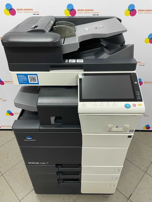 Drukarka laserowa ze skanerem kolor Konica C458 skan A3+ Gwar/FV