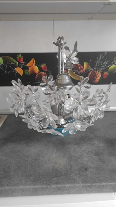 Żyrandol szkło kryształowe