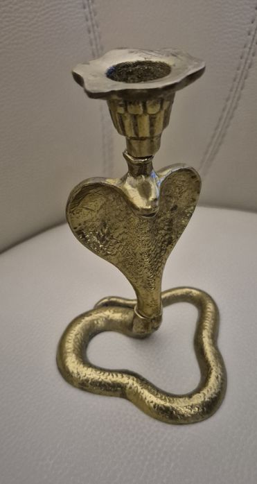 Świecznik Mosiężny Kobra