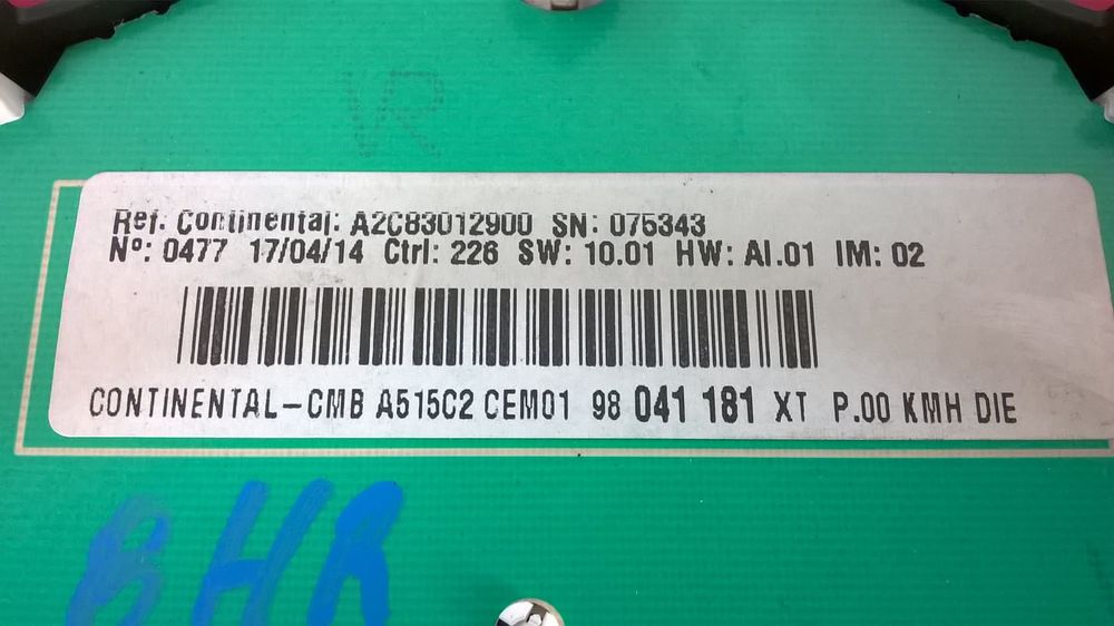 Quadrante / Painel de Instrumentos 98041181XT - CITROËN C3 II