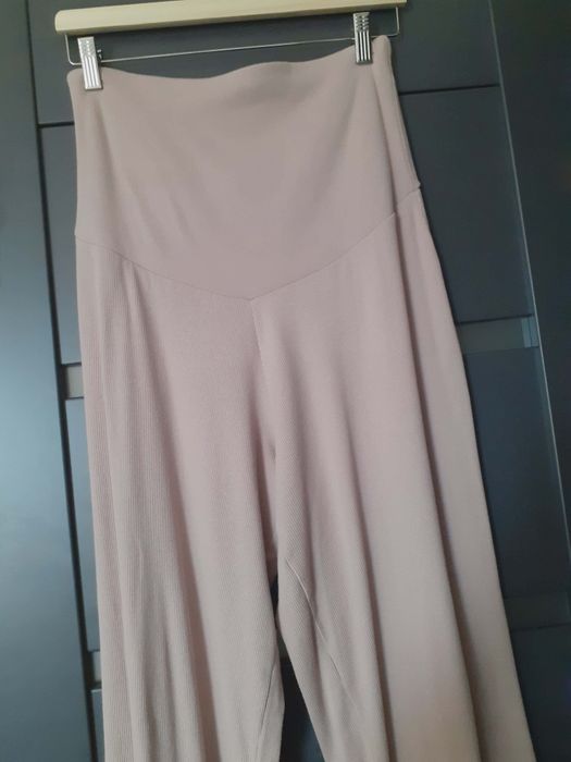 Beżowe spodnie ciążowe M