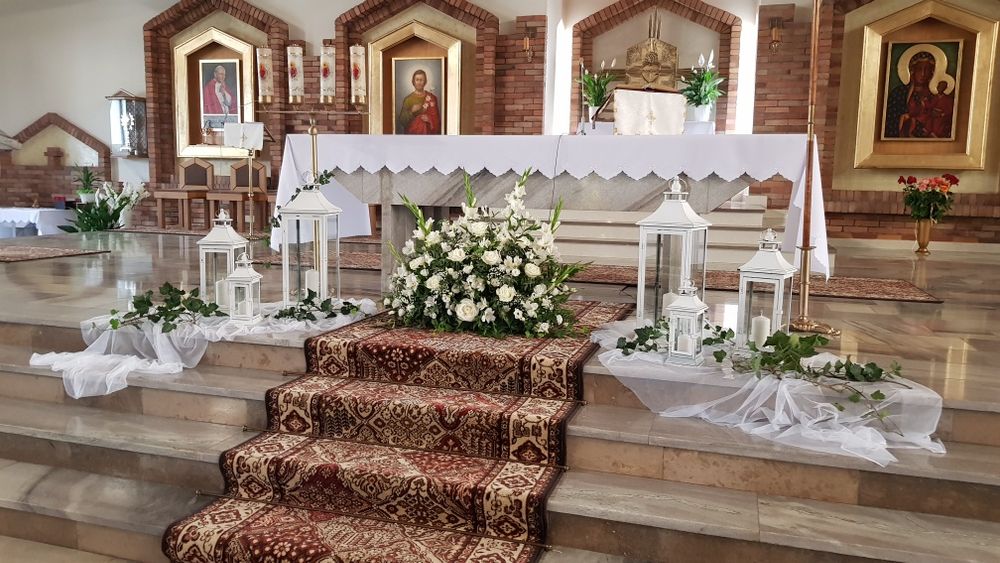 ślub komunia dekoracja kościoła sala weselna