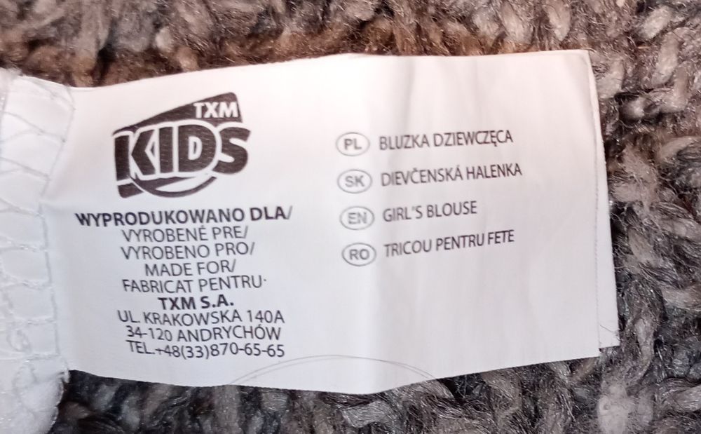 Bluza TXM Kids dla dziewczynki 128