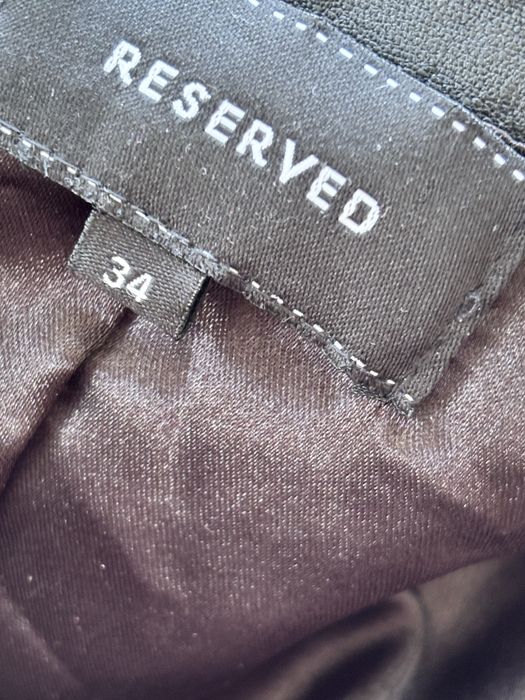 Reserved czarna kurtka Skórzana ramoneska 34 36 skora naturalna