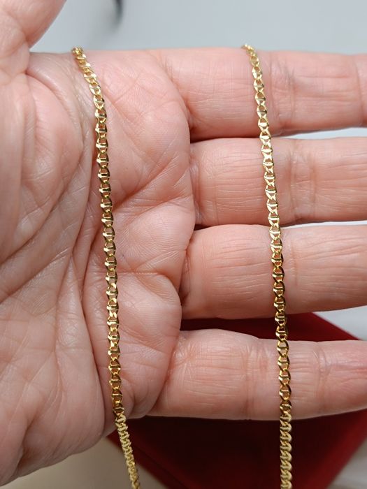 Złoty łańcuszek splot Gucci dł.55cm, złoto próby 585