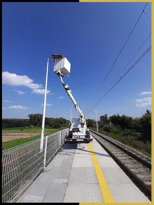 Usługi wysokościowe podnośnikiem koszowym 16m