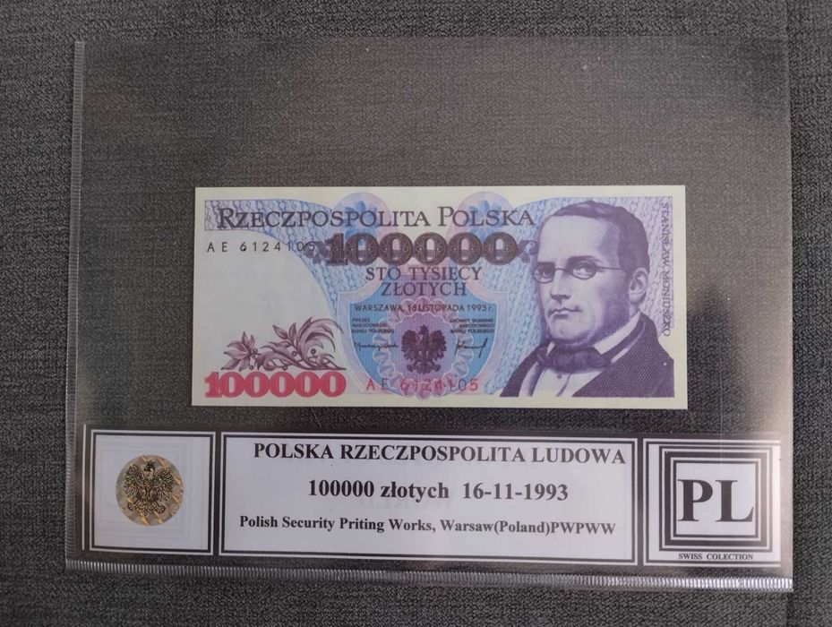 Polska zestaw 5 sztuk banknotów z 1993 roku