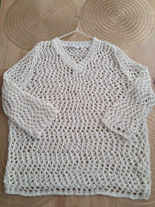Sweter ażurowy biały rozm. M/ L