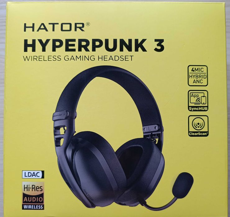 Навушники гарнітура HATOR Hyреrpunk 3 Hi-Res wireless (ESH15) Black