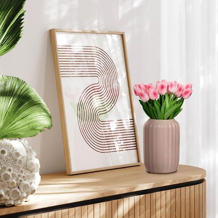 Tulipany Silikonowe Kwiaty Sztuczne 34cm Rośliny Ozdobne do Wazonu5szt