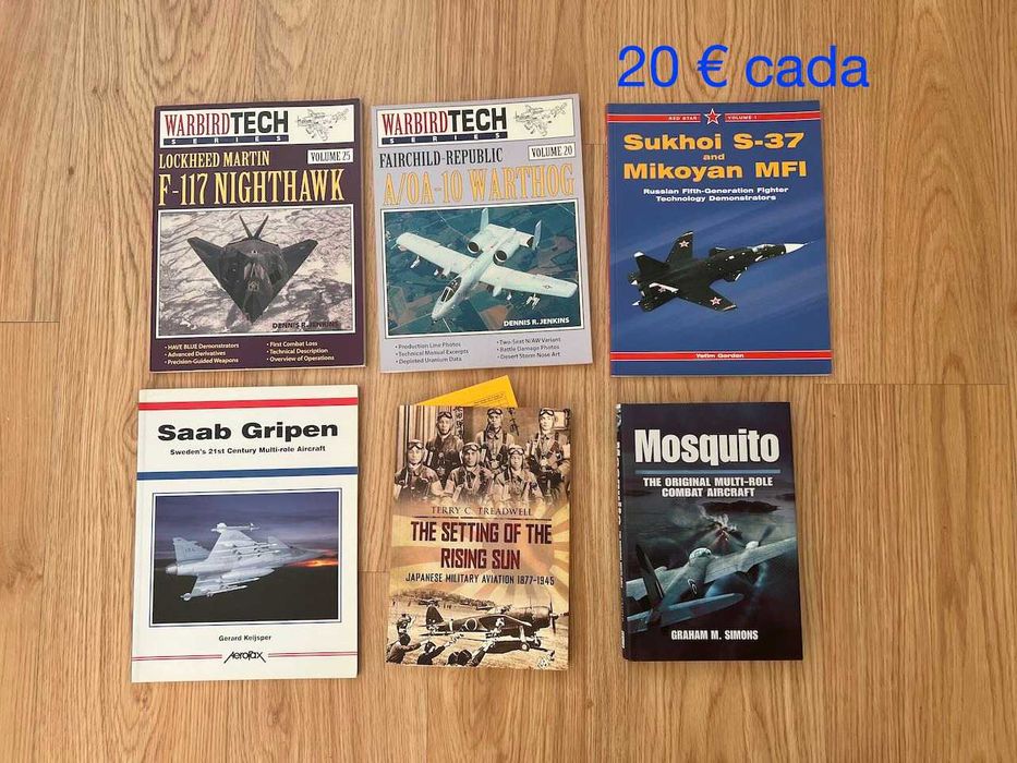 Aviação. Aviões militares. Military Aviation. Livros. Books.