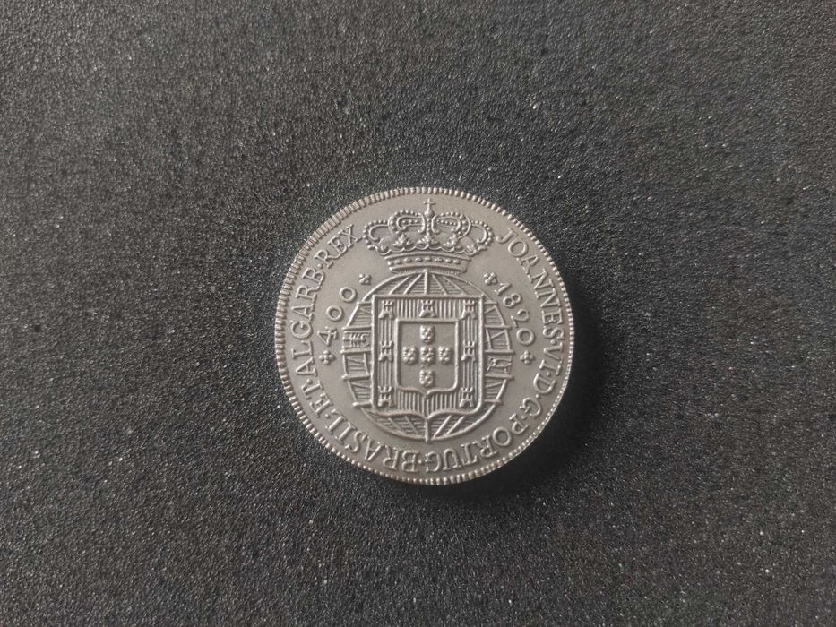 Moeda Réplica 400 Réis 1820 - D. João VI -  25,50g_%0,925