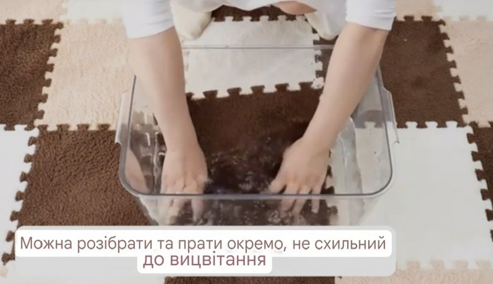 Коврик-пазл. Килимок. Плюшевий та теплий.