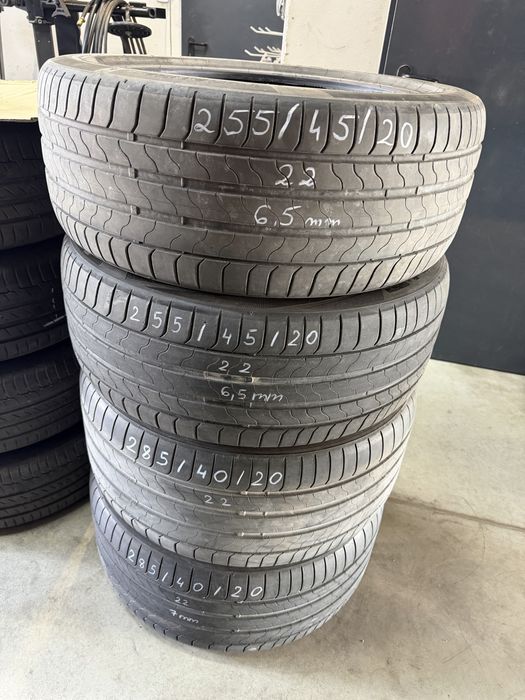 Uzywane opony letnie 285/40/20 2 szt 255/45/20 2szt