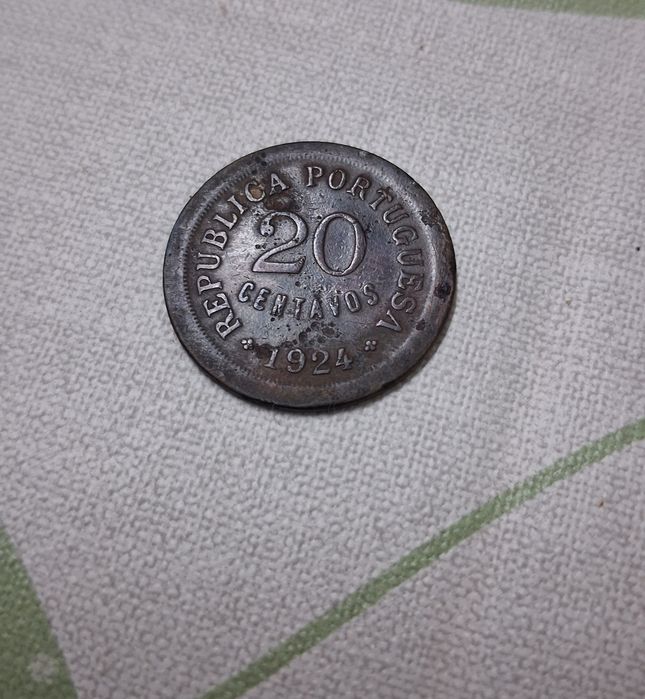 Moeda portuguesa 20 Centavos 1924