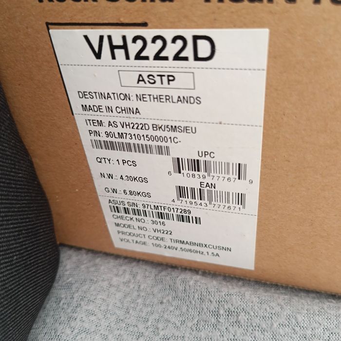 Monitor Asus vh222d full hd 22"