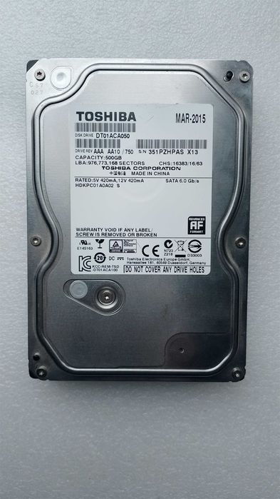 Жорсткий диск на 500 Gb, 320  Gb