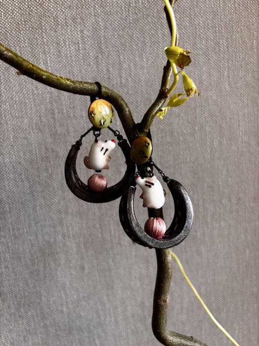 Сережки nature bijoux французька біжутерія