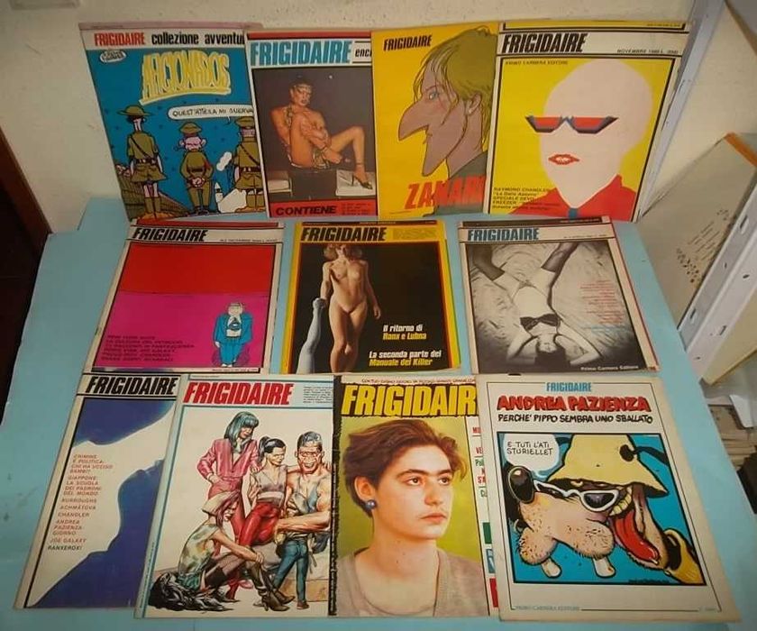FRIGIDAIRE - Revista BD alternativa italiana, anos 80 Lote 7 edições