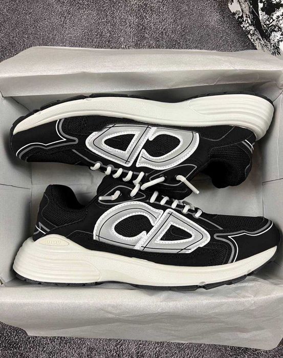 (БЕЗ ПЕРЕДОПЛАТИ) Dior B30 Black White Діор 530 чорні білі