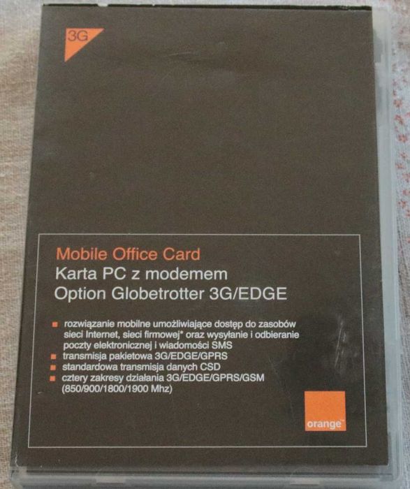 PCMCIA karta PC z modemem Option Globetrotter 3G/EDGE