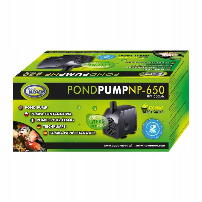 AQUA NOVA Pond Pump NP-650 - Pompa fontannowa do oczka wodnego 650l/h
