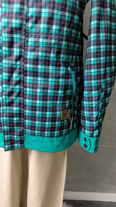 Sportowa narciarska kurtka outdoorowa w kratę wodoodporna, o’neill, 38