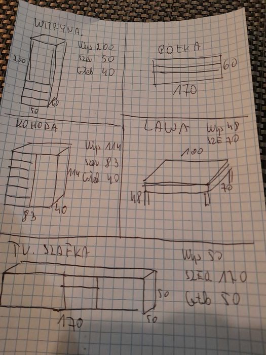 Zestaw mebli tv +ława