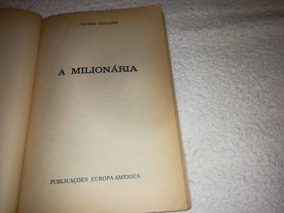 a milionária (jackie collins) 1988 livro