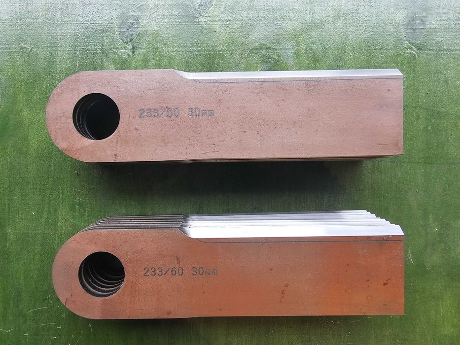 Nóż przystawki New Holland 233x60x6 otwór 30mm cały z Hardox500
