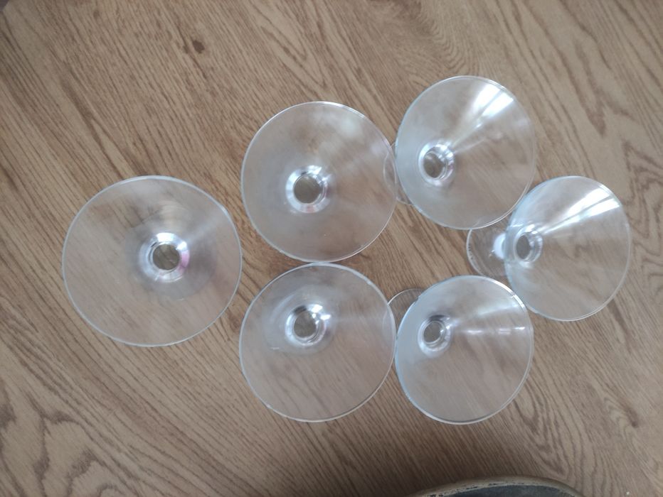 6 taças de vidro sobremesa