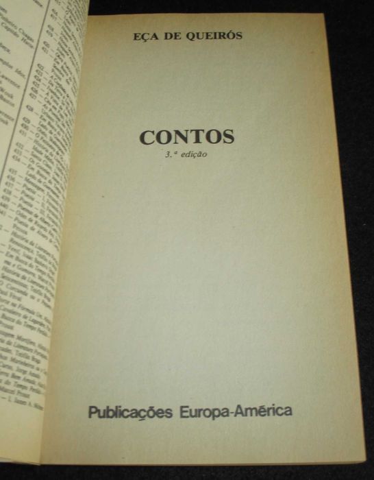 Livro Contos Eça de Queiróz Grandes Obras Europa-América