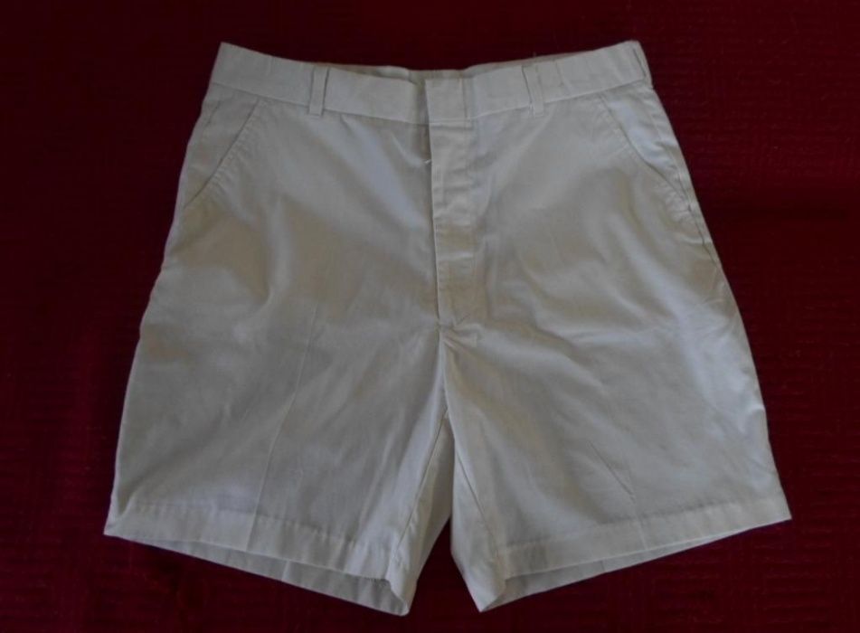 Krótkie jasne kremowe ecru spodenki damskie kieszenie 40 42 L XL 34