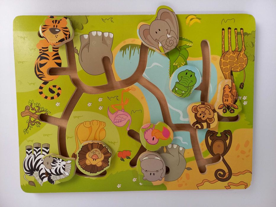 Puzzle Educativo de Madeira "A Selva"