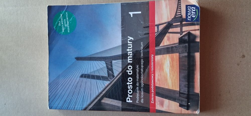 Podręcznik książka Prosto do matury 1 technikum liceum matematyka