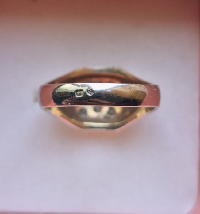 Anel em prata Dourada