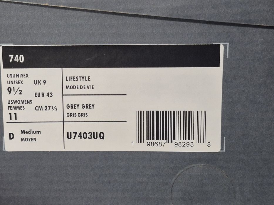 New Balance 740 "Grey Grey" | 43 EU (27, 5см) | Оригінал