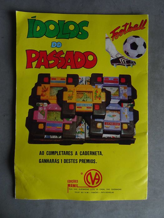 Caderneta cromos Ídolos do Passado (falta 1 cromo)