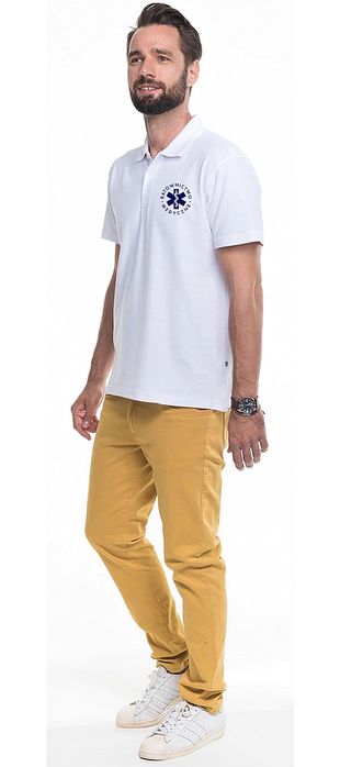 Koszulka Polo męska RATOWNICTWO MEDYCZNE biała (L)