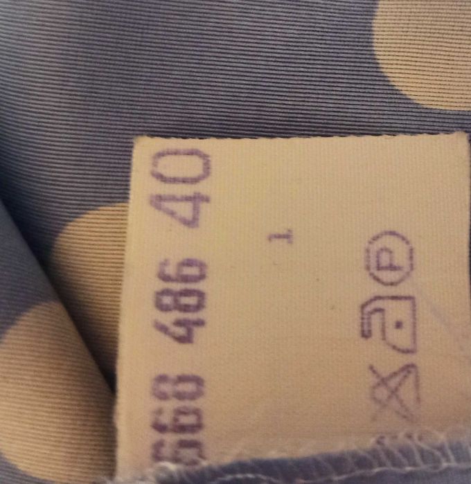 Niebieski błękitny komplet ze spódnicą Betty Barclay grochy groszki 40