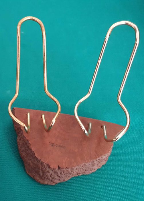 Suporte de 2 cachimbos Salvatella, raiz nogueira de qualidade, vintage