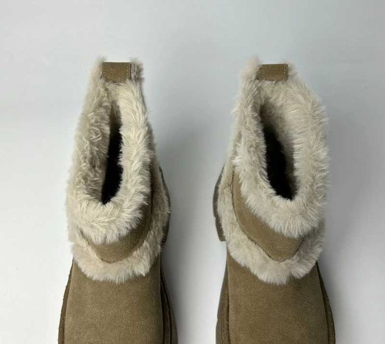 Oryginalne botki GUESS zamszowe futerko platforma 35 nowe