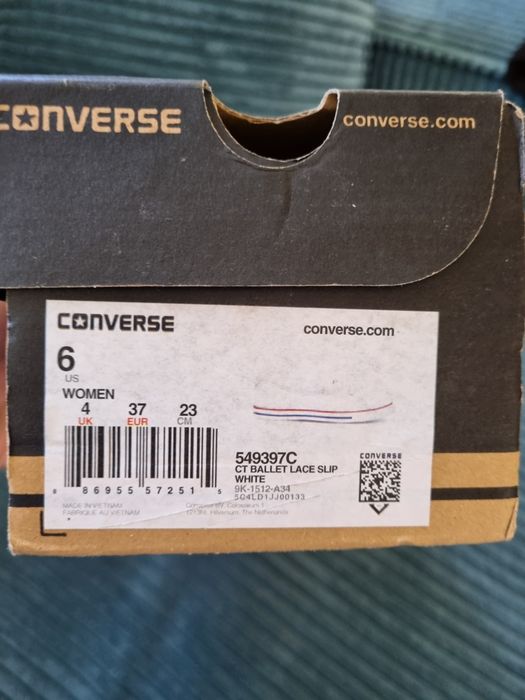 Śliczne trampki baleriny Converse białe