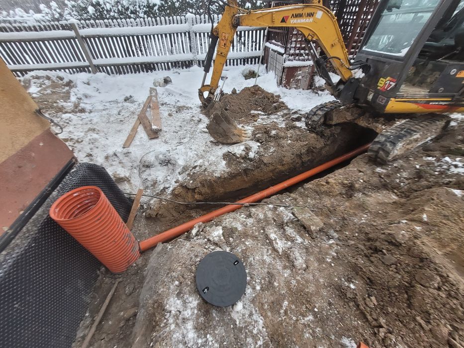 Drenaż, izolacje fundamentów, minikoparka, wywrotka usługi wykopy