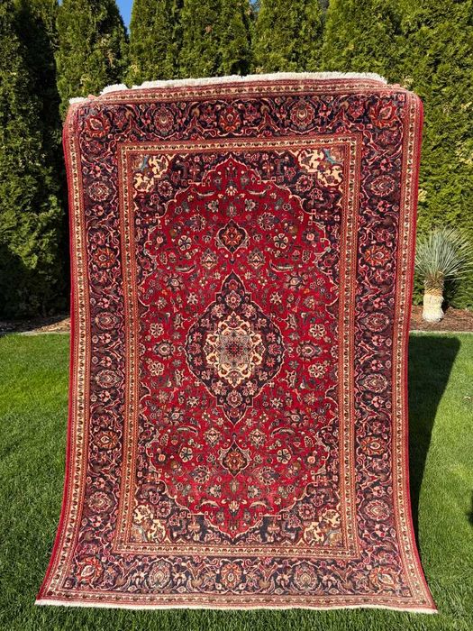 Vintage Dywan Wełniany Perski R. Tkany Iran Keshan 210x140 NAJTANIEJ w PL