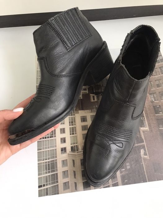 ботинки, козаки кожанные