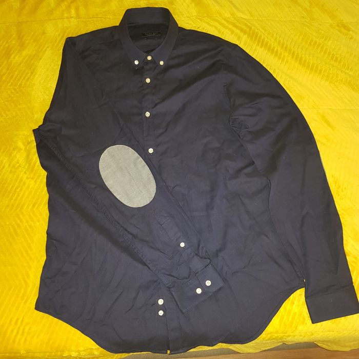 Camisa Zara Man Azul Escura