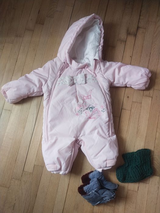 Комбінезон теплий для дівчинки 0-3 місяці